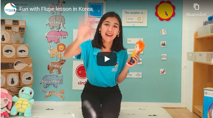 fun-with-flupe-lesson-in-korea-helen-doron-thailand